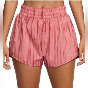 Nike Women's One Dri-FIT High-Waist Brief-Lined Printed Shorts Size L New